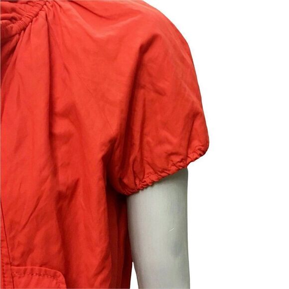 Kenneth Cole Womens Red Short Sleeve Zipper Ruffle-Collar Shrug Jacket - Picture 6 of 8